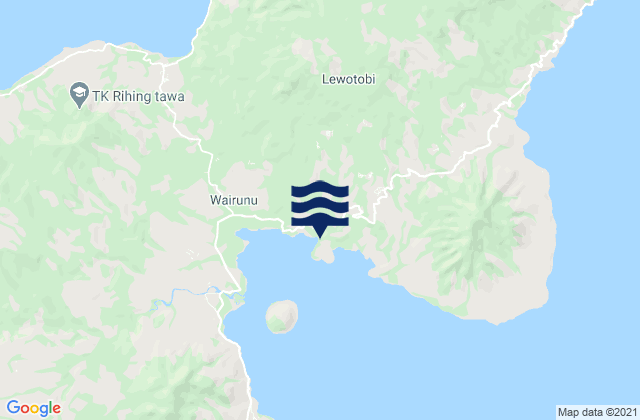 Mappa delle maree di Lewolaga, Indonesia