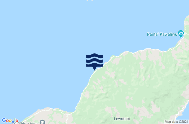Mappa delle maree di Lewoluo, Indonesia