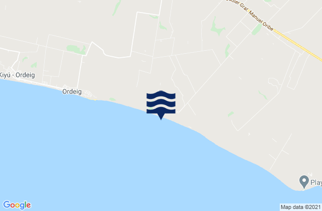 Mappa delle maree di Libertad, Uruguay
