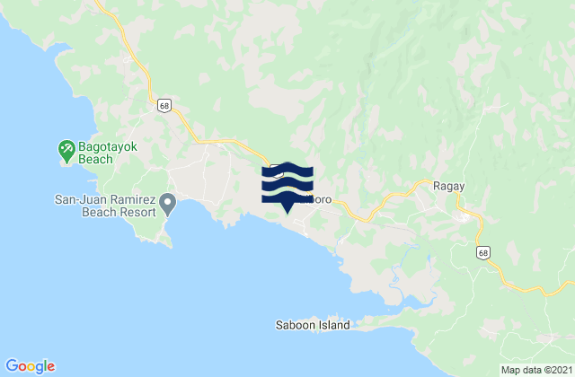 Mappa delle maree di Liboro, Philippines