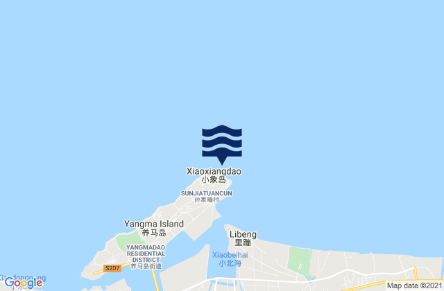 Mappa delle maree di Lien Shih, China