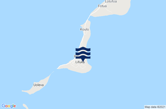 Mappa delle maree di Lifuka Island, Tonga