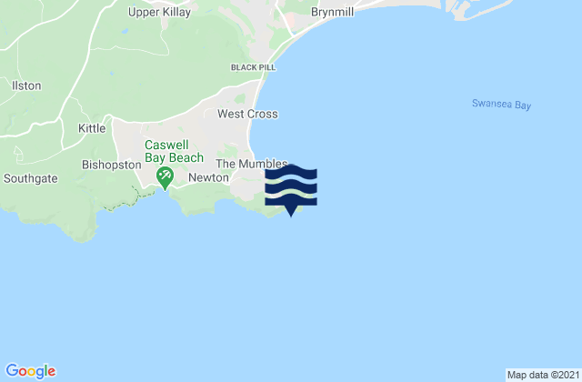Mappa delle maree di Limeslade Bay Beach, United Kingdom
