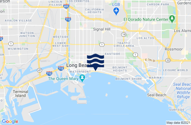 Mappa delle maree di Lincoln (Long Beach), United States