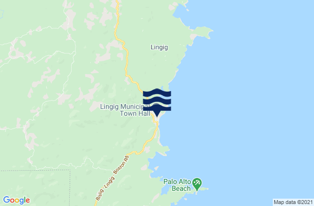 Mappa delle maree di Lingig, Philippines