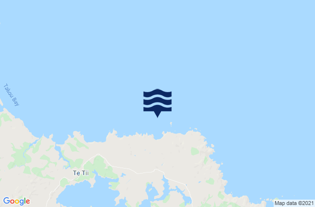 Mappa delle maree di Lion Rock, New Zealand