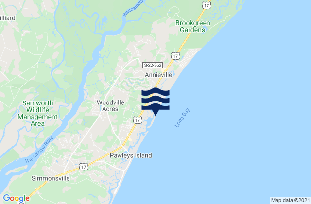 Mappa delle maree di Litchfield Beach, United States