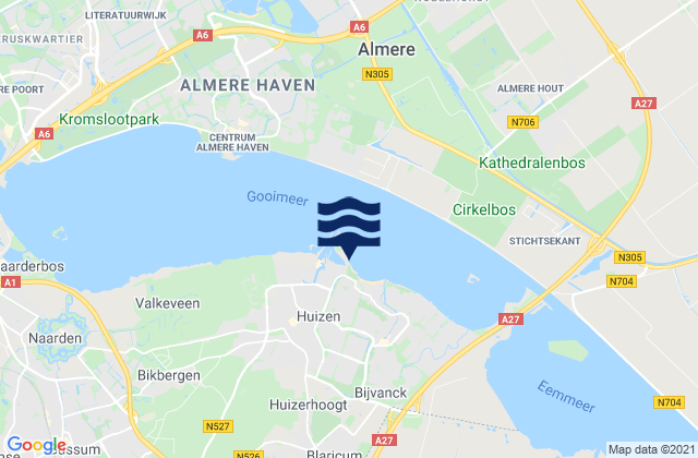 Mappa delle maree di Lith dorp, Netherlands