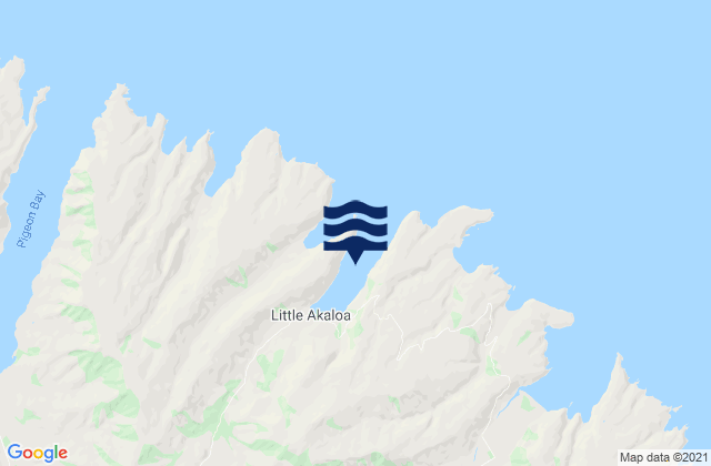 Mappa delle maree di Little Akaloa Bay, New Zealand