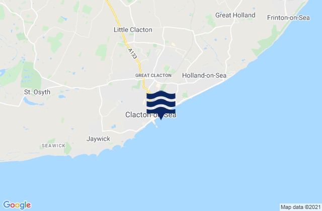 Mappa delle maree di Little Clacton, United Kingdom