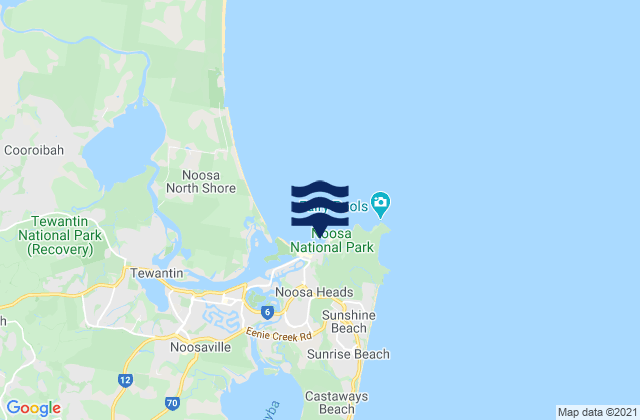 Mappa delle maree di Little Cove, Australia