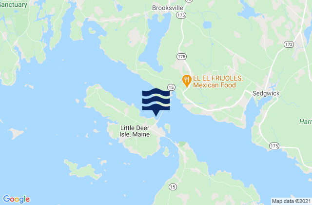 Mappa delle maree di Little Deer Isle, United States