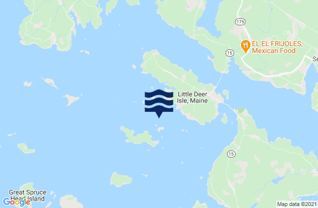 Mappa delle maree di Little Eaton Island NNE of, United States