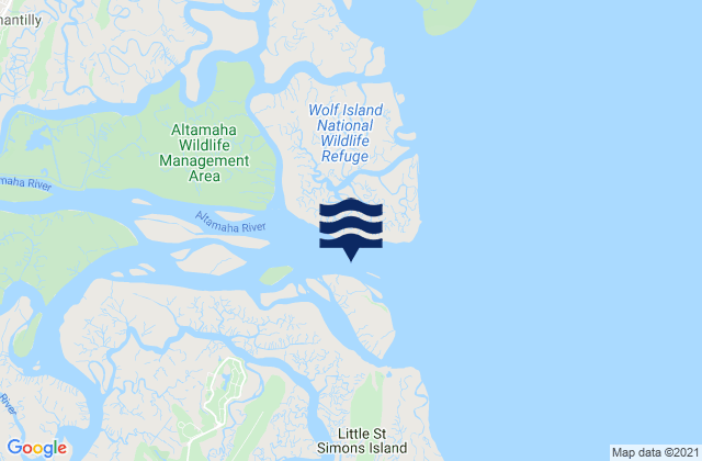 Mappa delle maree di Little Egg Island northwest of, United States
