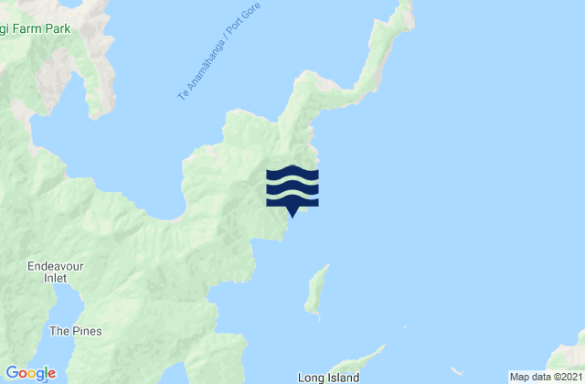 Mappa delle maree di Little Waikawa Bay, New Zealand
