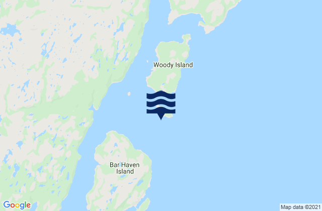 Mappa delle maree di Little Woody Island, Canada