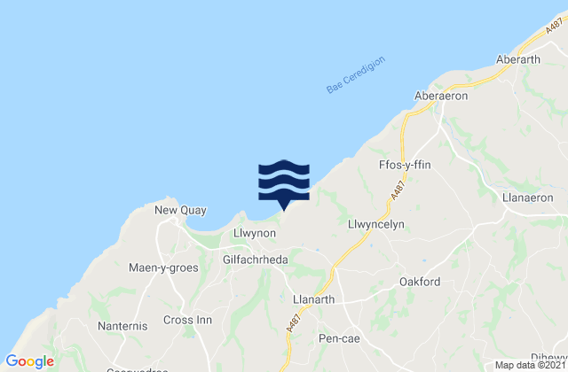 Mappa delle maree di Llanarth, United Kingdom
