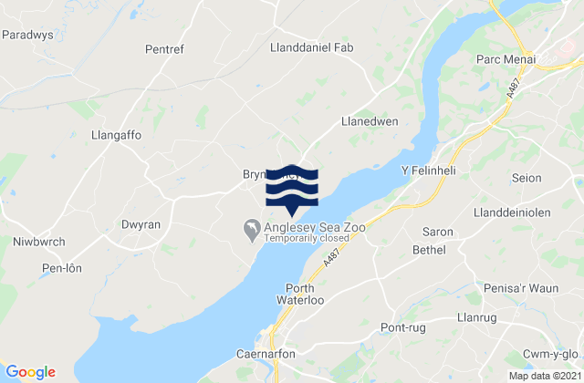 Mappa delle maree di Llangefni, United Kingdom