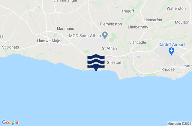 Mappa delle maree di Llanharry, United Kingdom