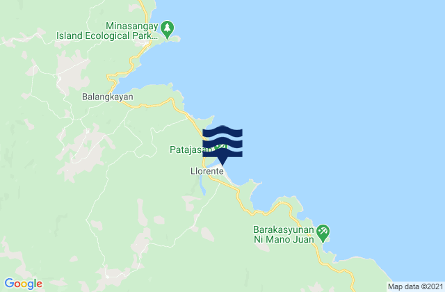 Mappa delle maree di Llorente, Philippines
