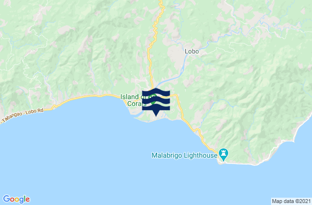 Mappa delle maree di Lobo, Philippines