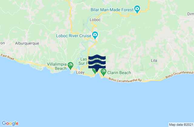 Mappa delle maree di Loboc, Philippines