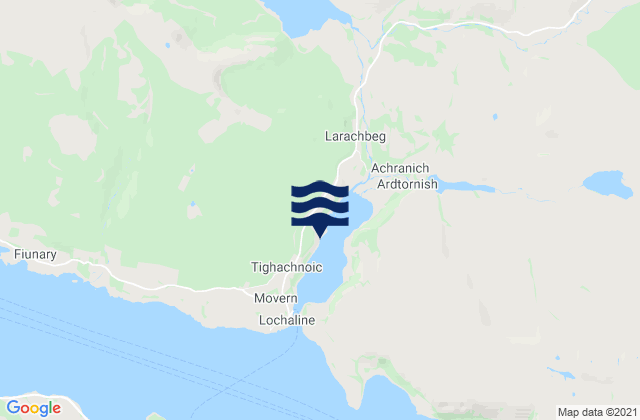 Mappa delle maree di Loch Aline, United Kingdom