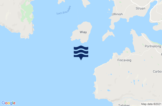Mappa delle maree di Loch Bracadale, United Kingdom