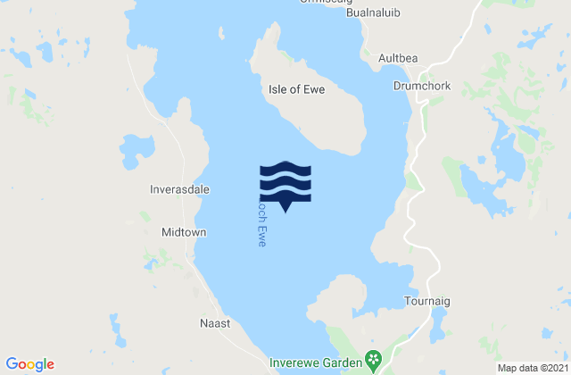 Mappa delle maree di Loch Ewe, United Kingdom