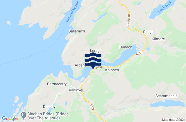Mappa delle maree di Loch Feochan, United Kingdom