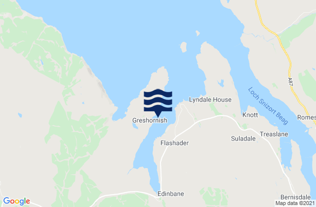 Mappa delle maree di Loch Greshornish, United Kingdom