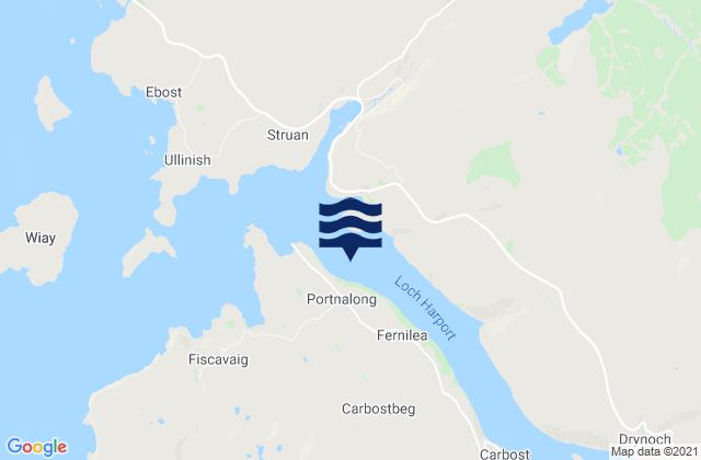 Mappa delle maree di Loch Harport, United Kingdom