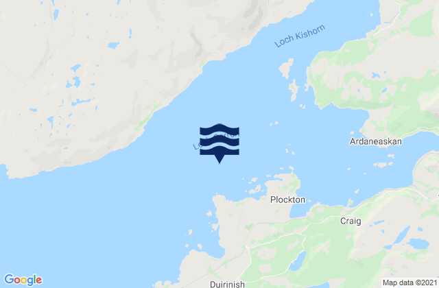 Mappa delle maree di Loch Kishorn, United Kingdom
