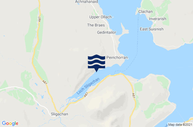 Mappa delle maree di Loch Sligachan, United Kingdom