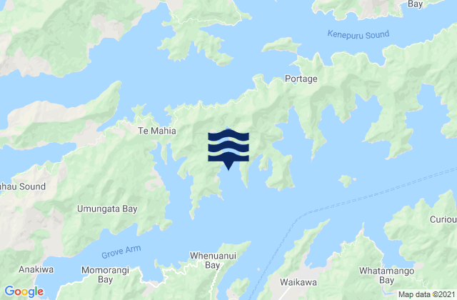Mappa delle maree di Lochmara Bay, New Zealand