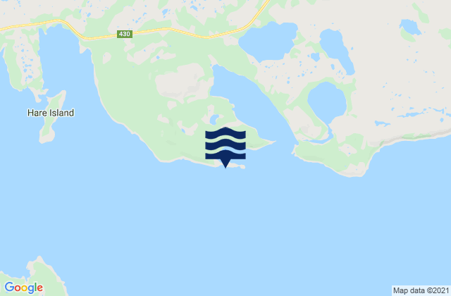 Mappa delle maree di Locks Cove, Canada