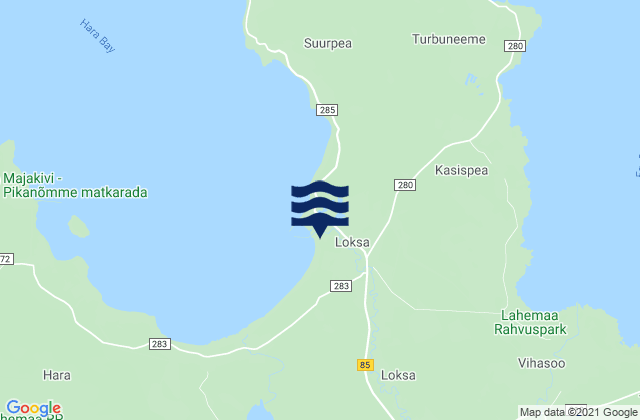 Mappa delle maree di Loksa linn, Estonia