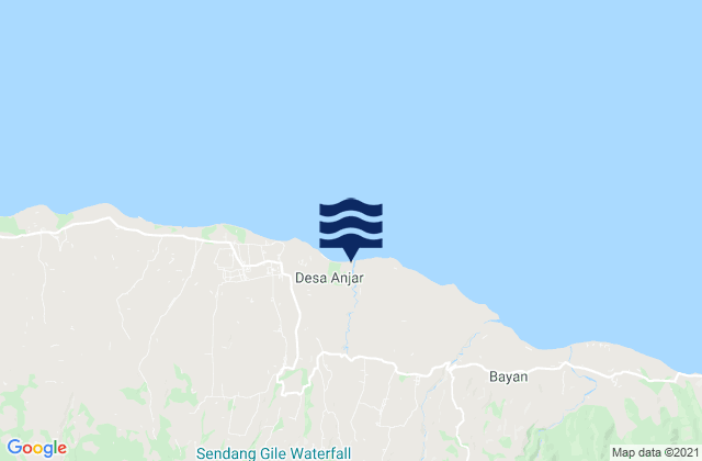 Mappa delle maree di Loloan, Indonesia