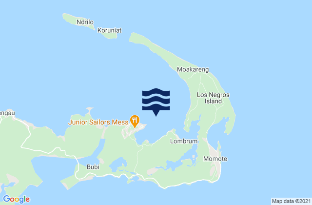 Mappa delle maree di Lombrum, Papua New Guinea