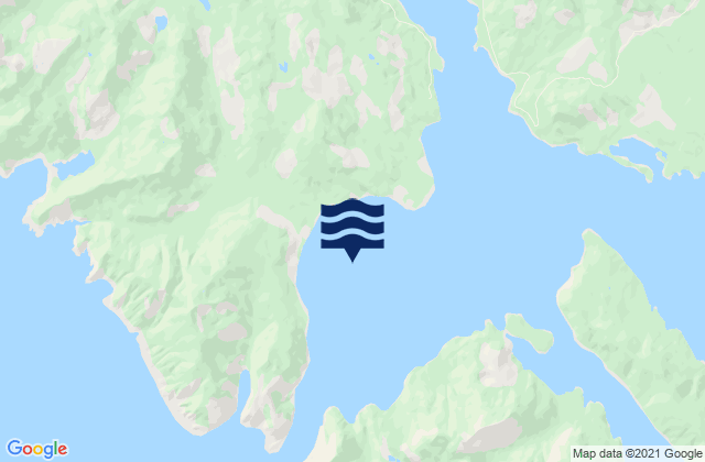 Mappa delle maree di Lomgon Islets, Canada