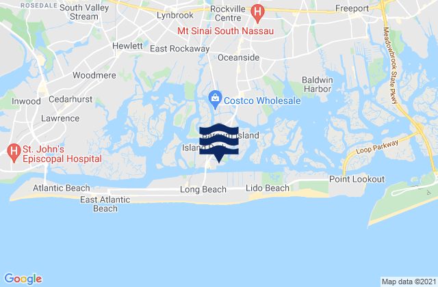 Mappa delle maree di Long Beach (Inside), United States