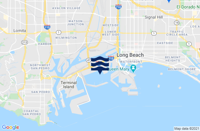 Mappa delle maree di Long Beach (Terminal Island), United States