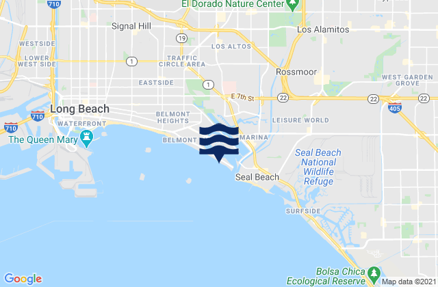 Mappa delle maree di Long Beach Peninsula, United States