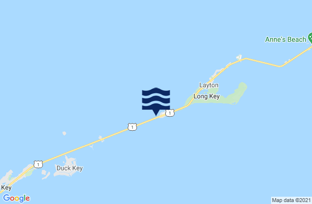 Mappa delle maree di Long Key (Western End), United States