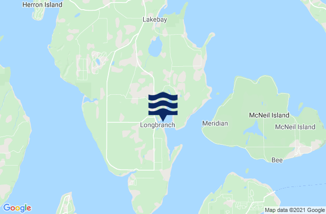 Mappa delle maree di Longbranch (Filucy Bay), United States
