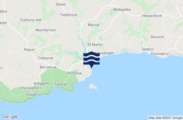 Mappa delle maree di Looe Beach, United Kingdom