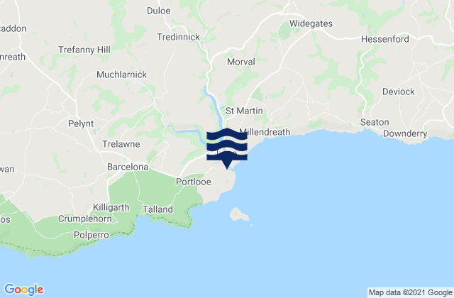 Mappa delle maree di Looe, United Kingdom