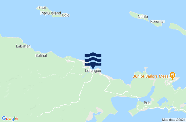 Mappa delle maree di Lorengau, Papua New Guinea