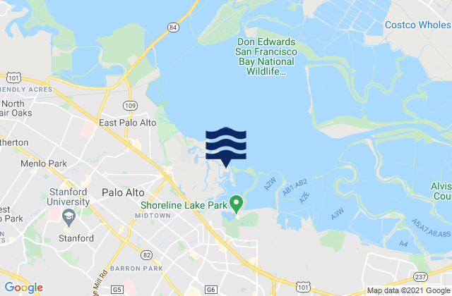 Mappa delle maree di Los Altos, United States