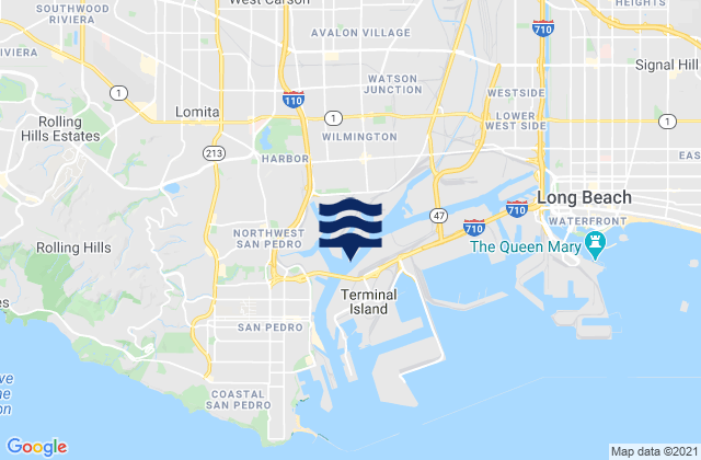 Mappa delle maree di Los Angeles Harbor (Mormon Island), United States
